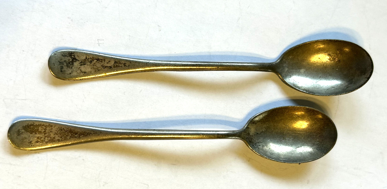 Two “2” Antique Spoons Empire Silver Co. 5 1/8 Inches Long