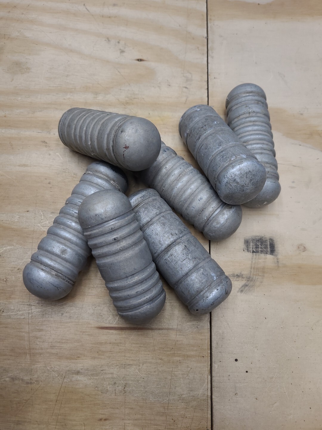 Aluminum Fishing Net Floats Lot Of 7 Vtg Fisherman Fresh Ocean Tools Buoy Art
