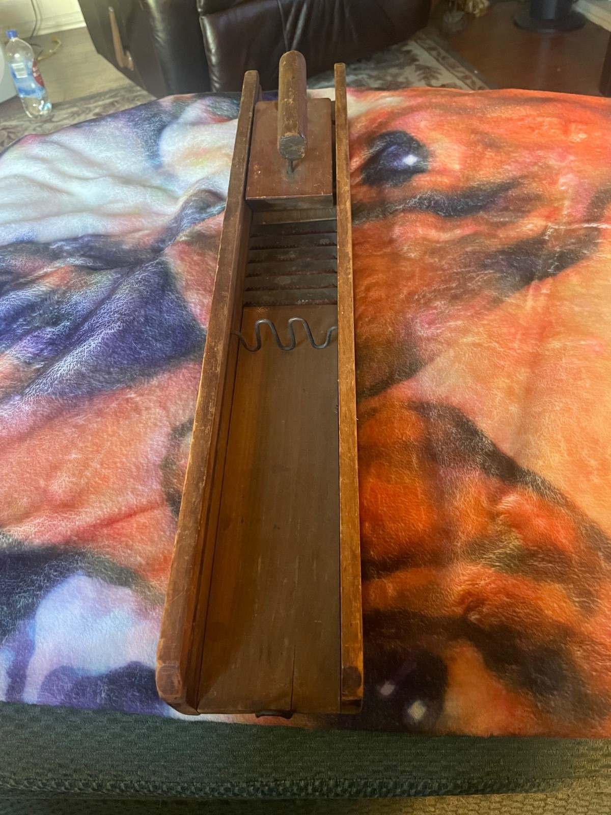 Antique The Home Vegetable Slicer Pat Feb 22 1898 Wooden 21″ Slicer Mandoline