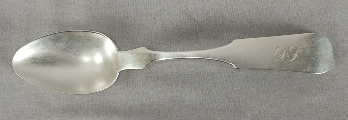 Antique Jacob Walter Baltimore Coin Silver 8 5/8 Inch Spoon C.1812-1861 A