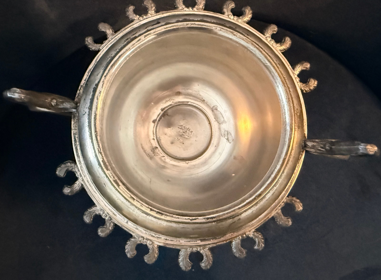 Antique Spoon Warmer c1900 Robert Mitchell Montreal Silver-Plated Brass Copper