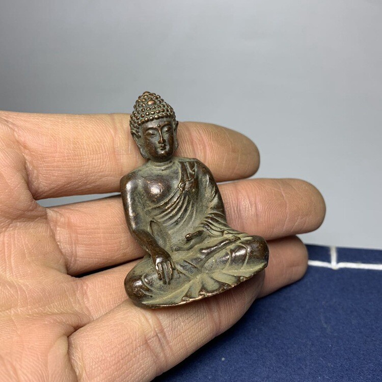 Old Tibetan Buddhism Medicine Buddha Bronze Sakyamuni Shakyamuni Buddha Statue
