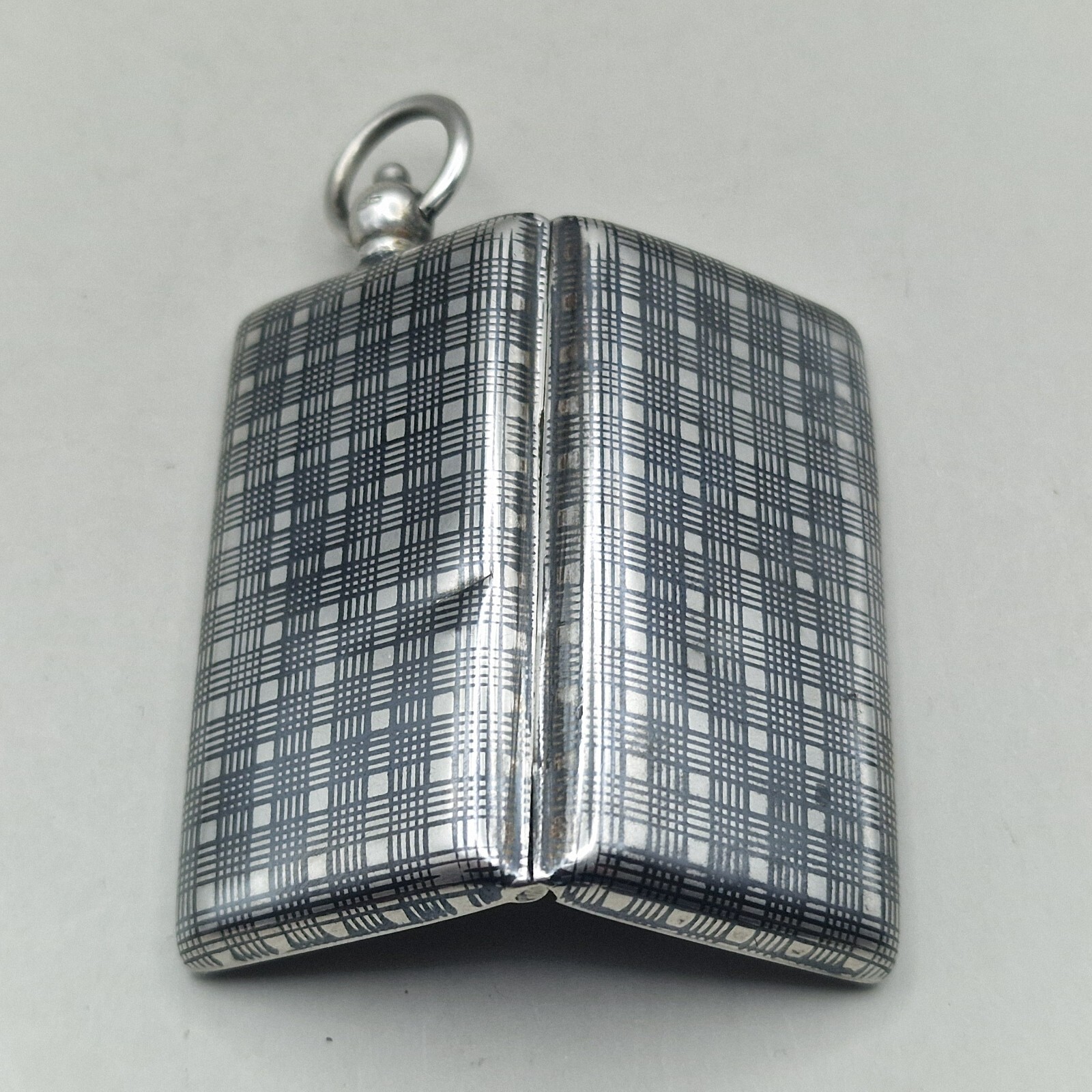 Antique Solid Silver and Niello Double Sovereign Case French Weevil Import Marks