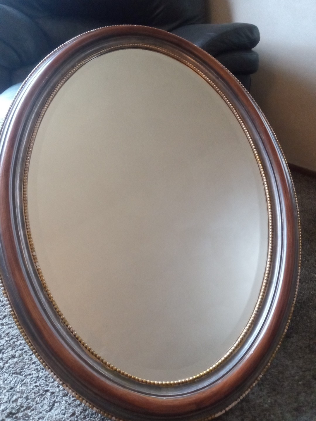 Vintage La Barge Mid-Century Mirror Wood Trim With Gold