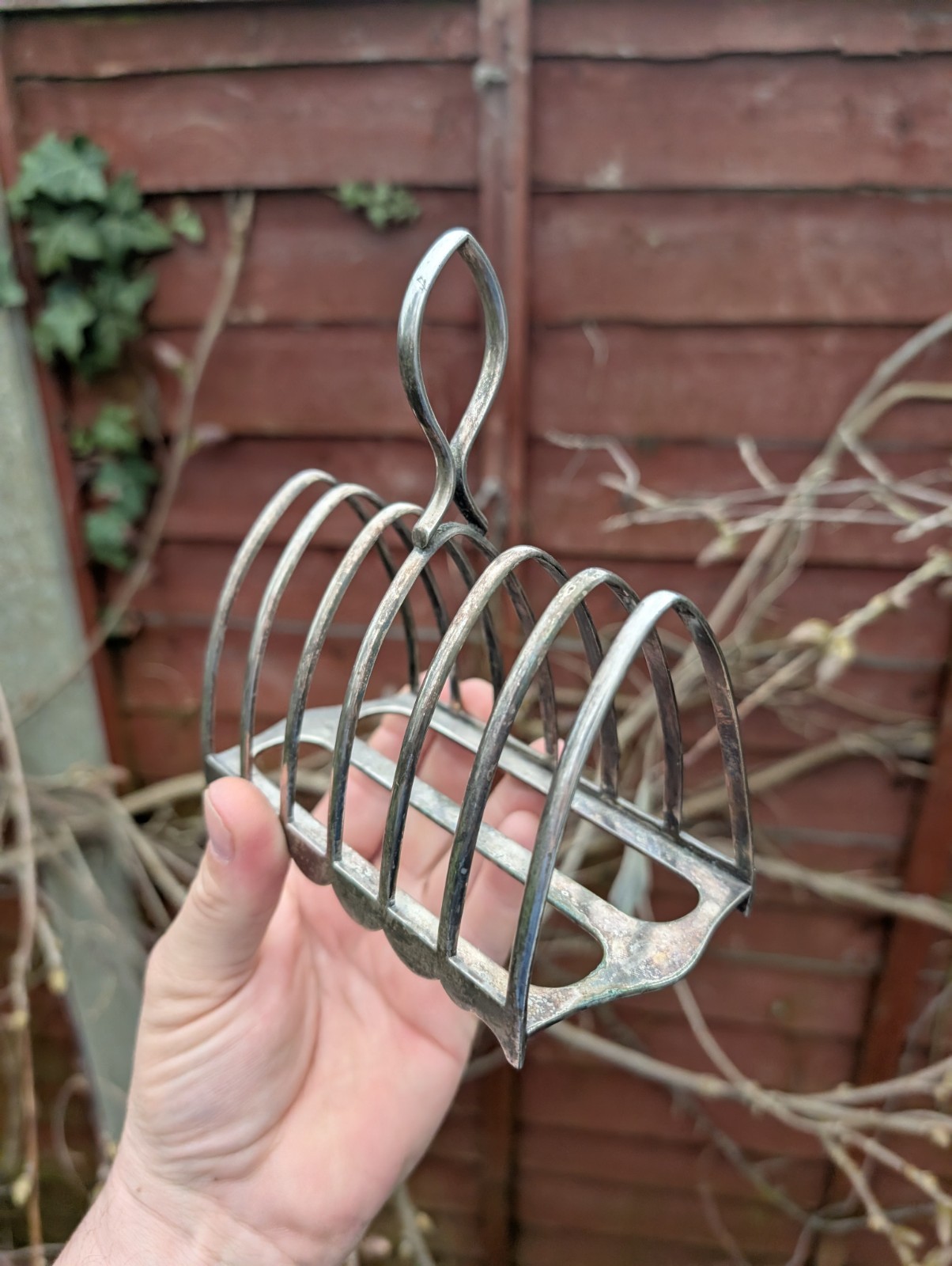 Walker & Hall Gothic Designed Silver Plate Antique Toast Rack Toast Holder