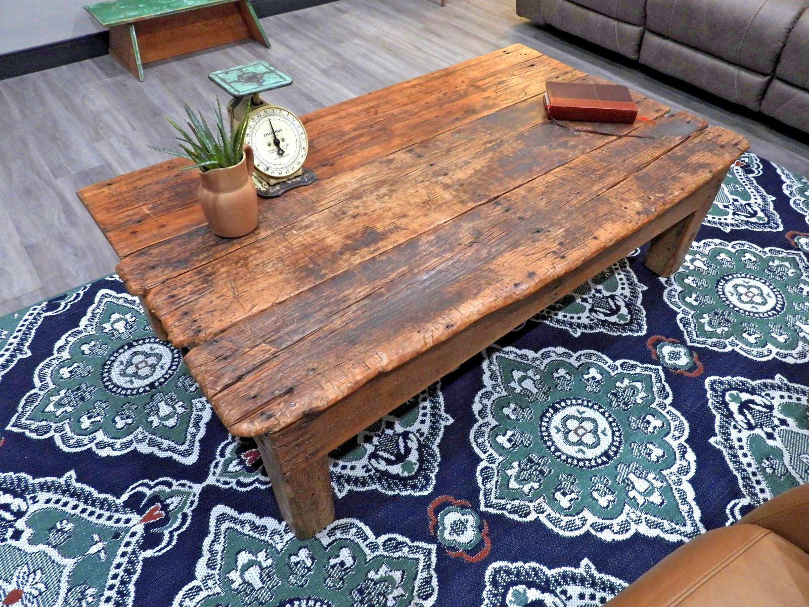 antique wood coffee table vintage