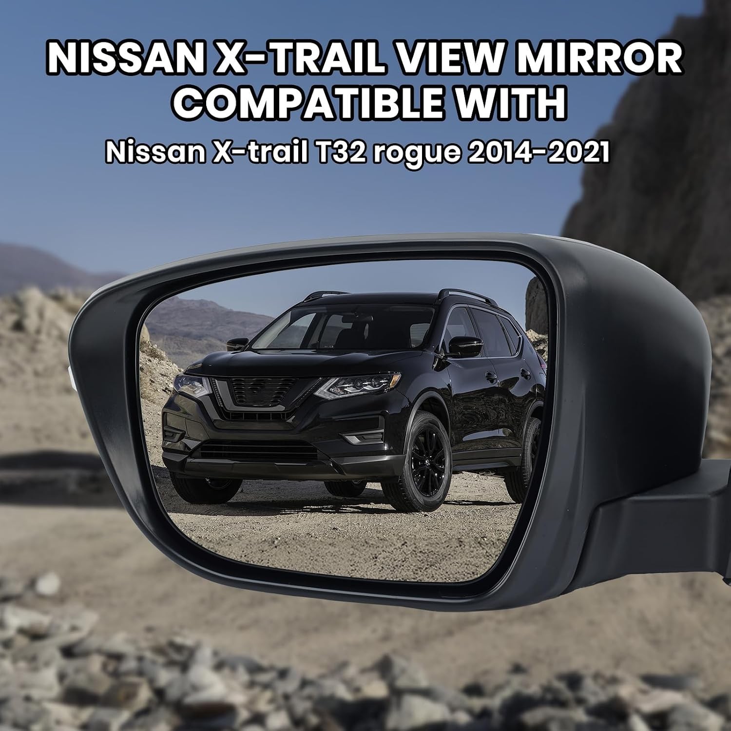 Left Driver Side Mirror Compatible with Nissan Rogue 2014-2021 with Heated Ma…