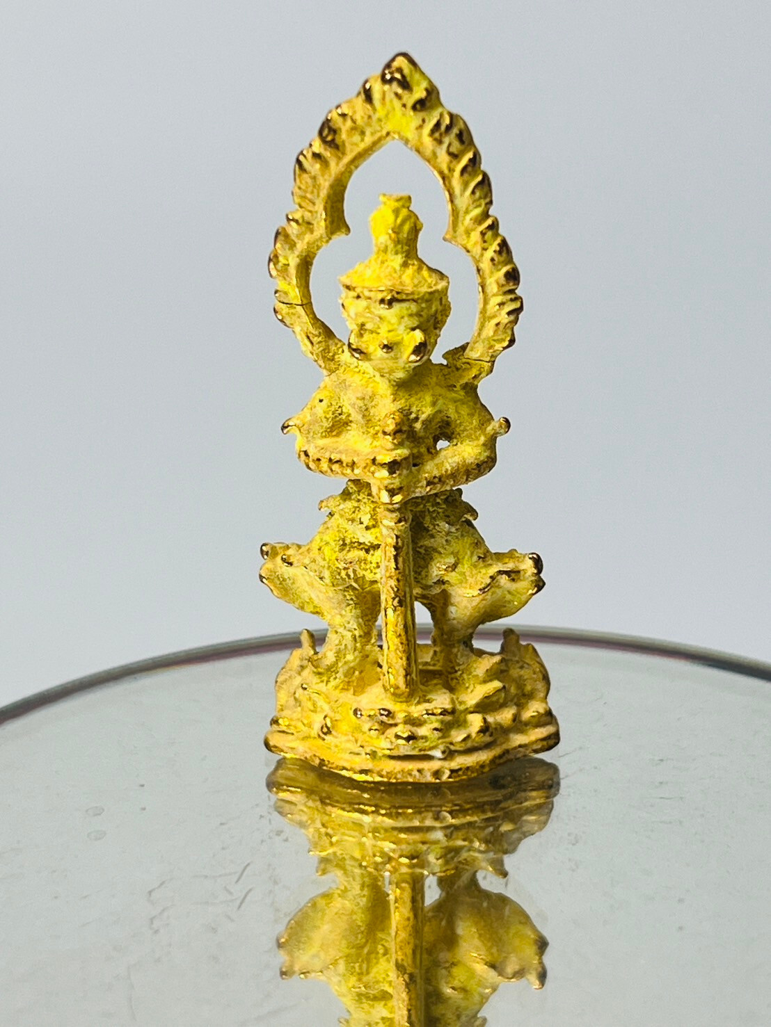 Thao Wessuwan Giant God Laos Gold Leklai Buffalo Mountain wealth Protect Amulet