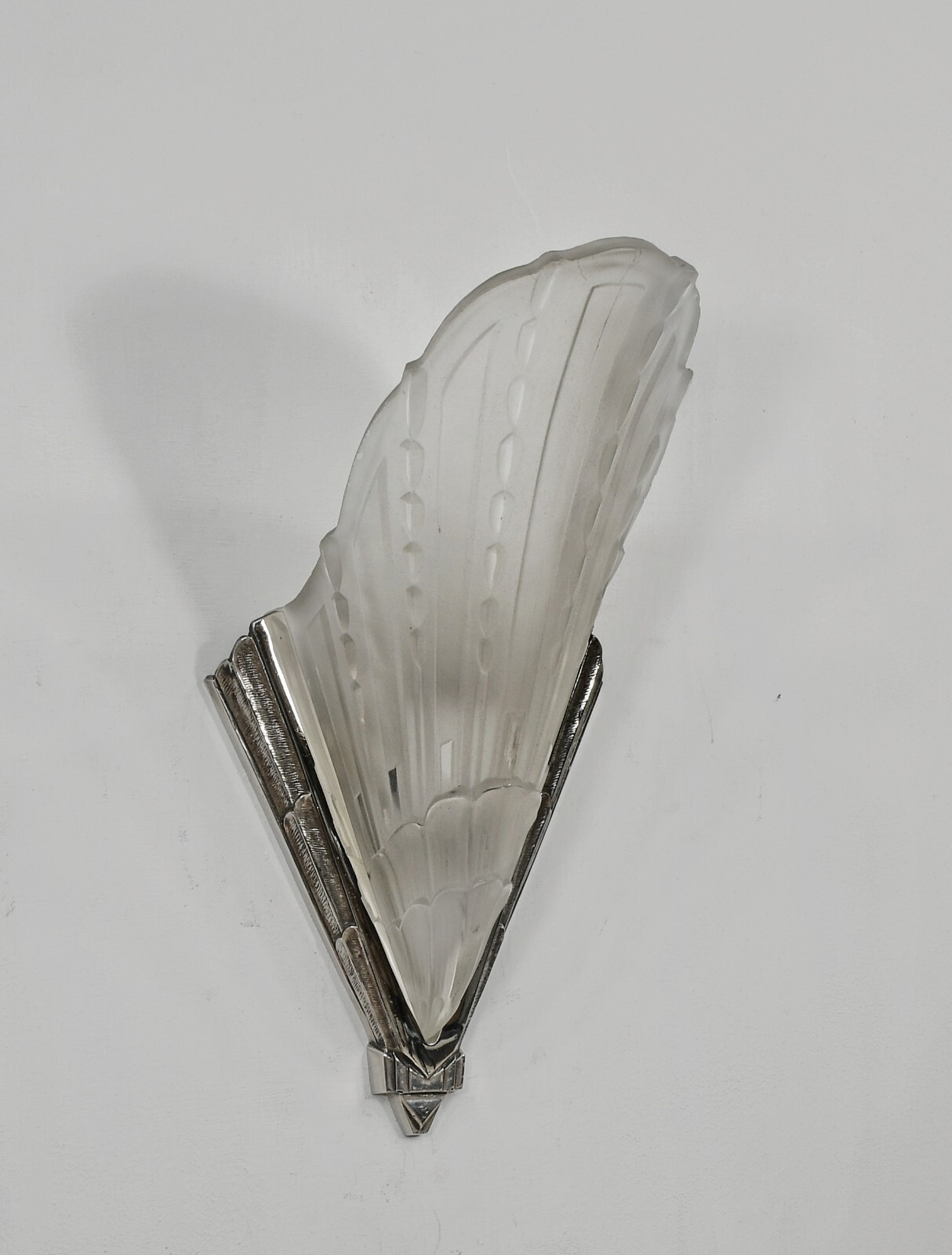 EJG : PAIR OF 1930 FRENCH ART DECO WALL SCONCES …. lamp muller era France