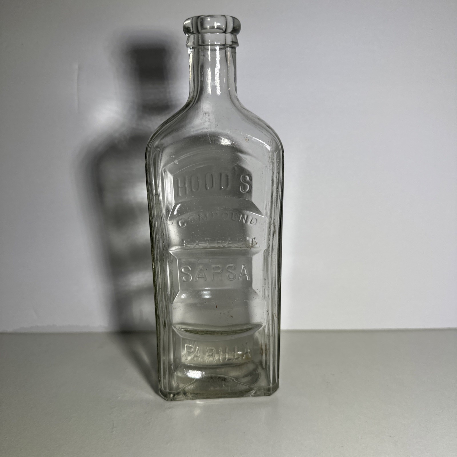 Antique Hood’s Sarsaparilla Compound Extract New York St. Louis Bottle VTG