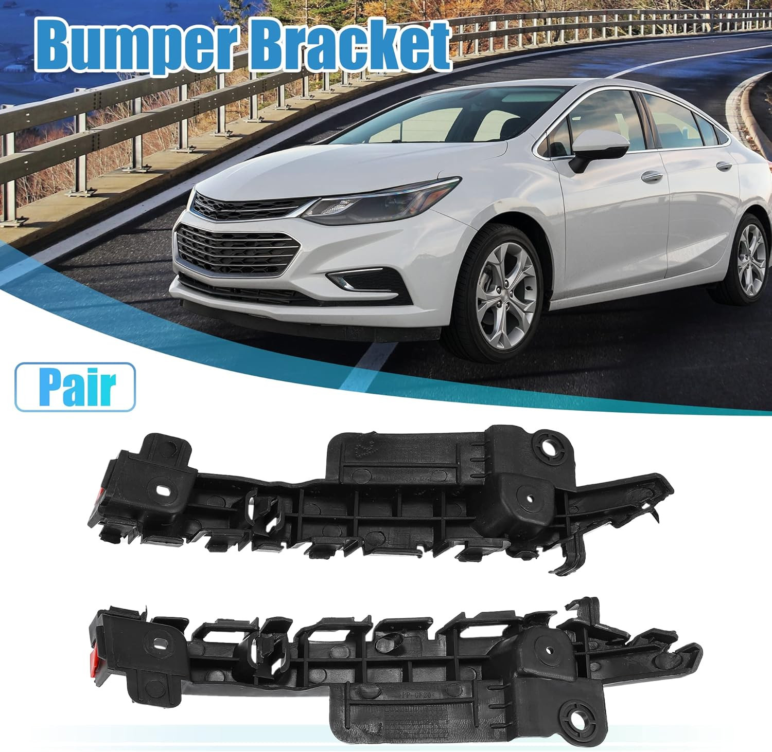 1 Pair Front Left and Right Side Bumper Cover Bracket Insert Mounting Retainer f