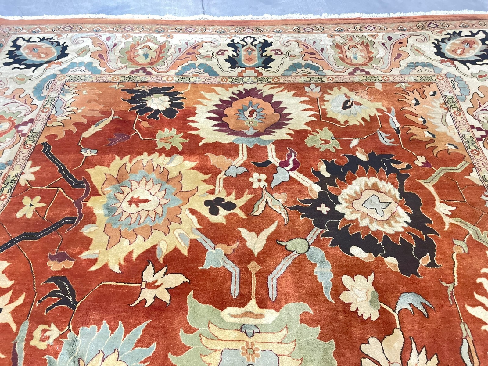 VINTAGE AGRA PATTERN HIGH QUALITY VERY DECORATIVE ORIENTAL RUG WOOL 10′ X 14′