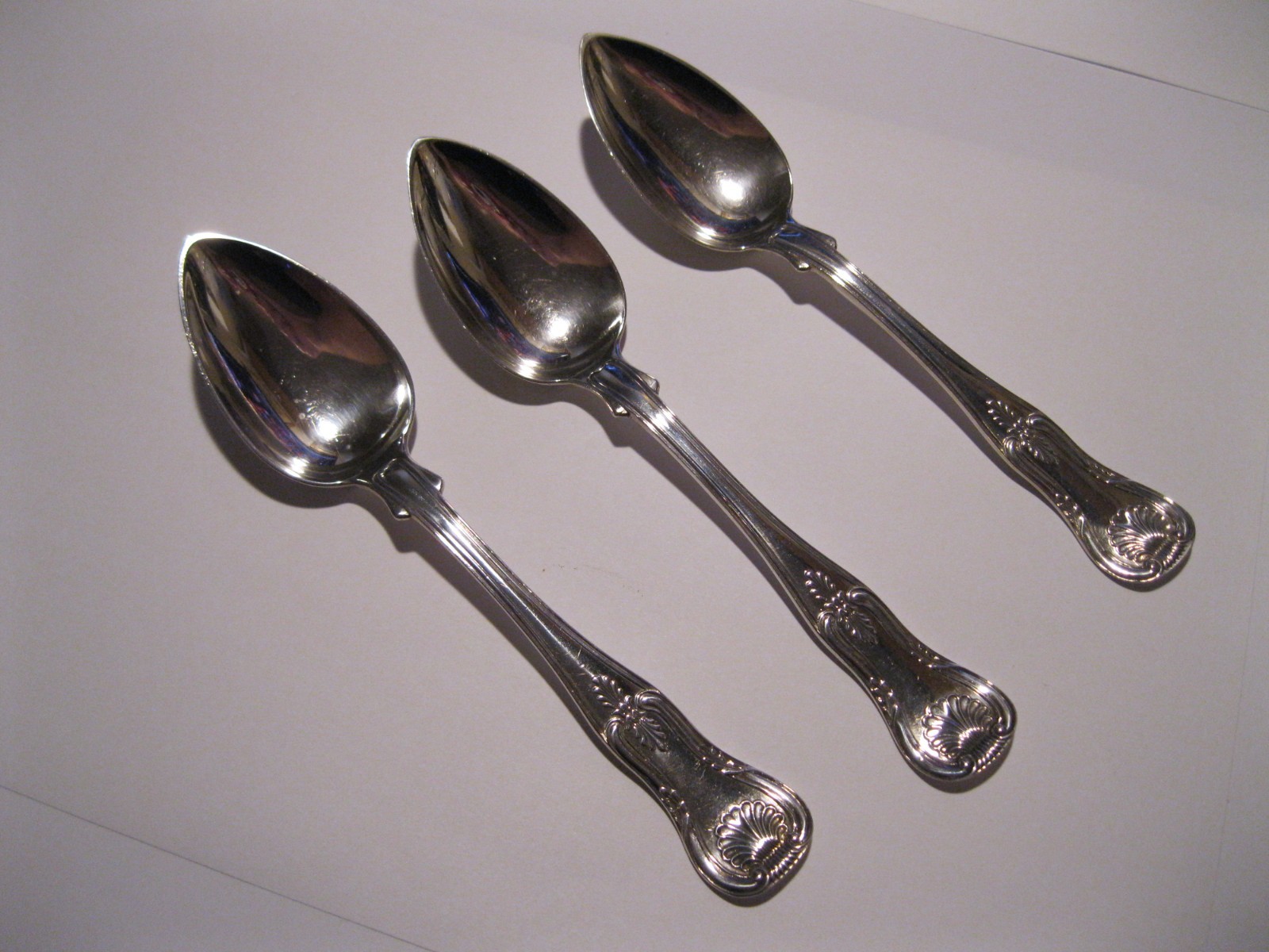 TIFFANY YOUNG & ELLIS STERLING SILVER TABLESPOONS 1841 KINGS PATTERN SET OF 3