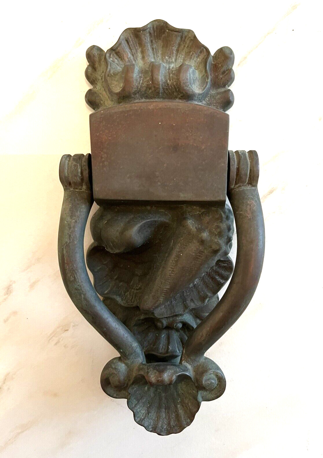 ANTIQUE c.1885 VICTORIAN NAUTICAL SEASHELL ARCHITECTURAL SALVAGE DOORKNOCKER