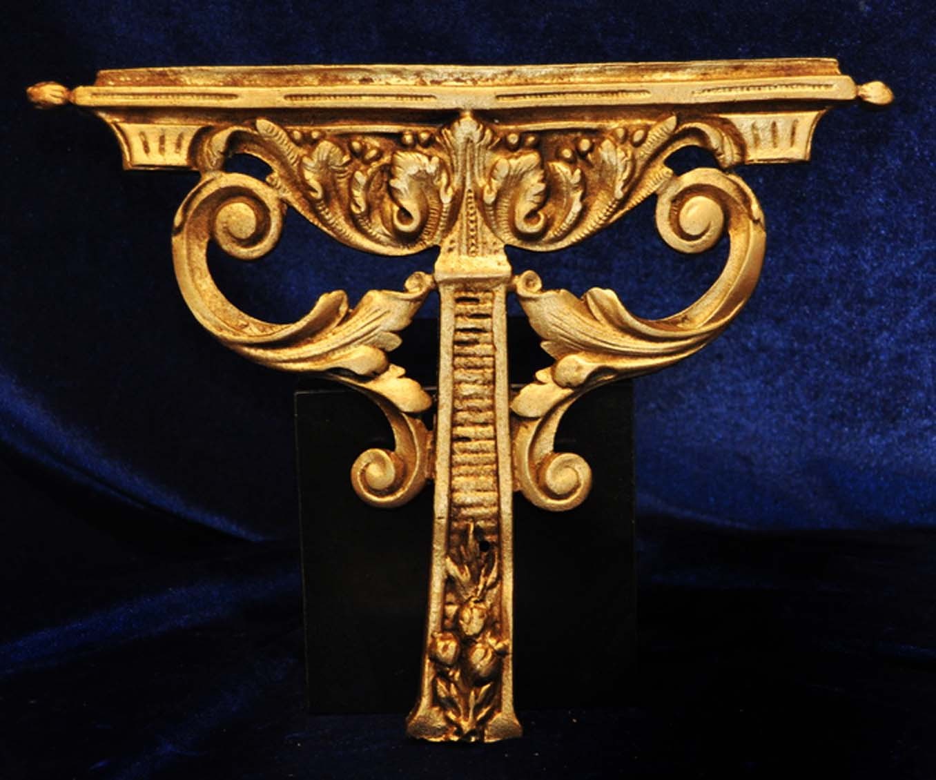 BRONZE FRENCH ORMOLU GILT NEOCLASSICAL BRACKET MOUNT COLUMN ACANTHUS HARDWARE
