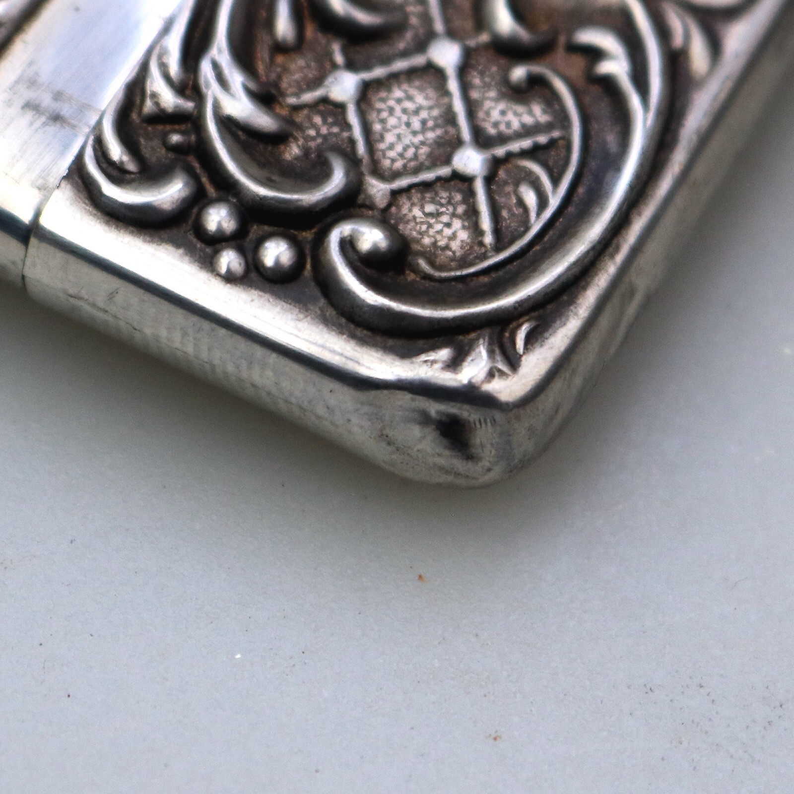 An antique English solid silver Crisford & Norris Visiting Card Case 56g C.1908
