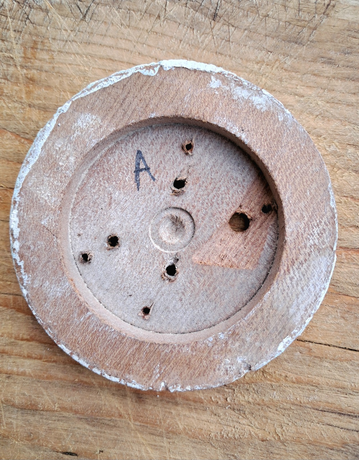 Vintage 1930s Wooden Pattress for Dolly Light Switch Period House Shabby #A