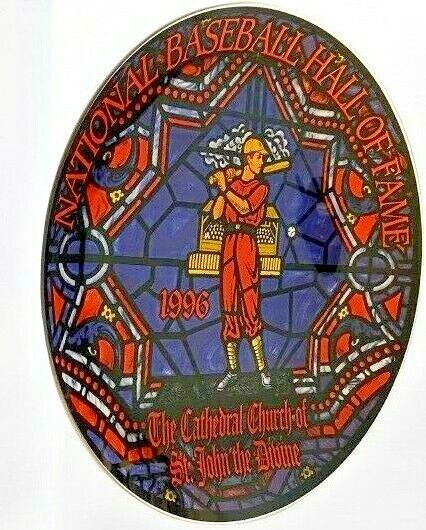 Vintage Pilgrim Glass CO National baseball hall of fame Cathedral St John Plate