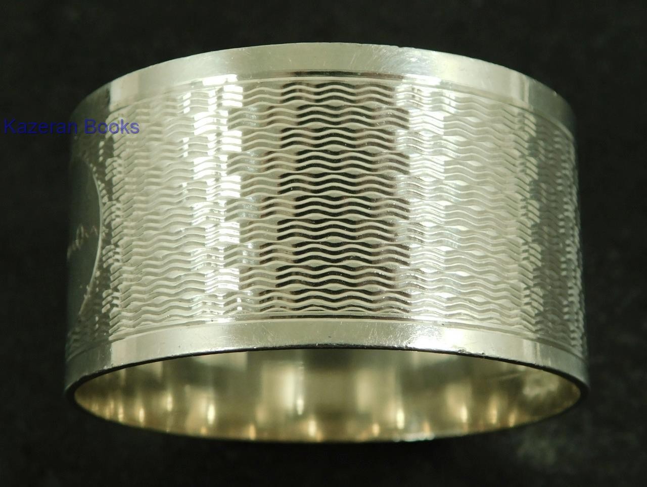Vintage Solid Sterling Silver Napkin Ring 1971 By J Gloster Ltd ‘Simon’