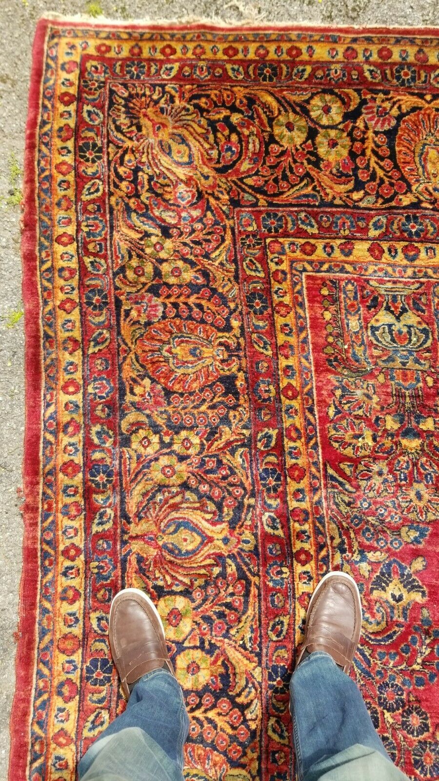 Antique Palace Size Double Signed Hand Knotted Rug 11′ 9″ x 20′ 0″