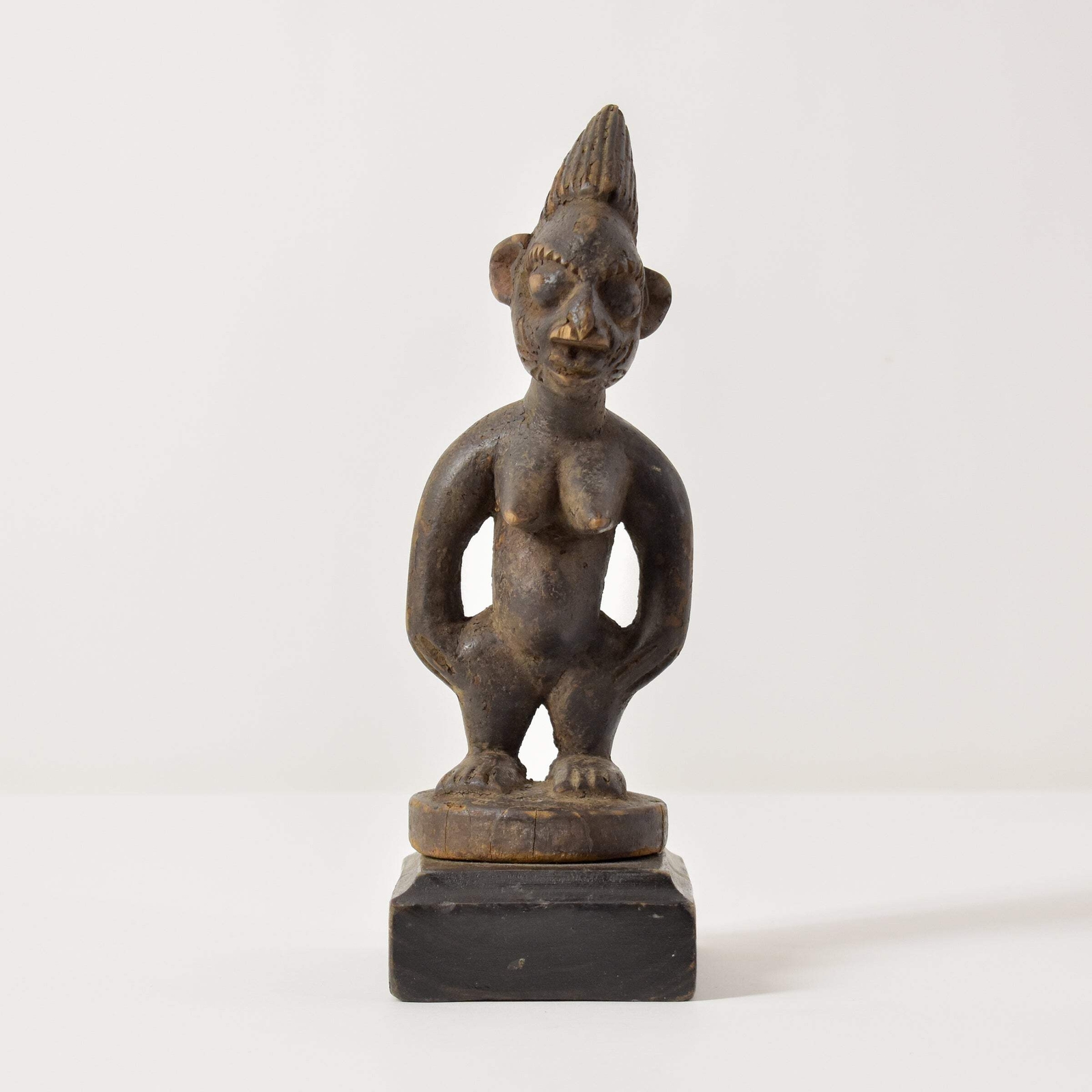 Yoruba Ibeji Female Miniature Figure 10 Inch on Base Nigeria