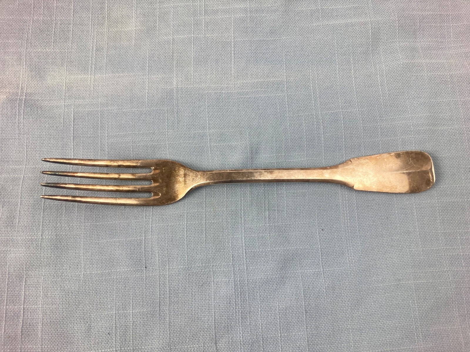 1 Silverplate DINNER FORK Chambly France VIEUX PARIS 8 1/4″