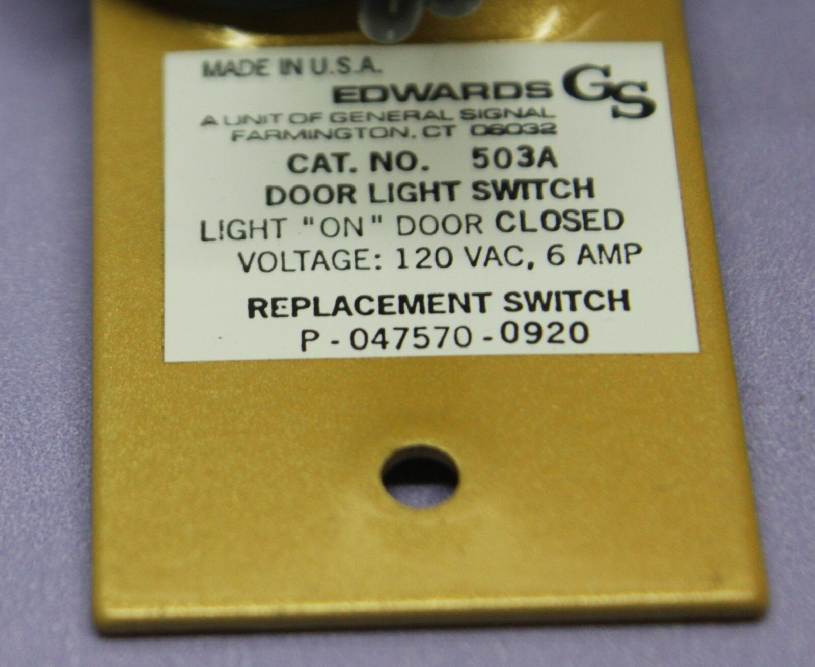 💡 Vintage Electric Door Light Switch, Single-Pole ON/OFF, Door Closes, Light ON