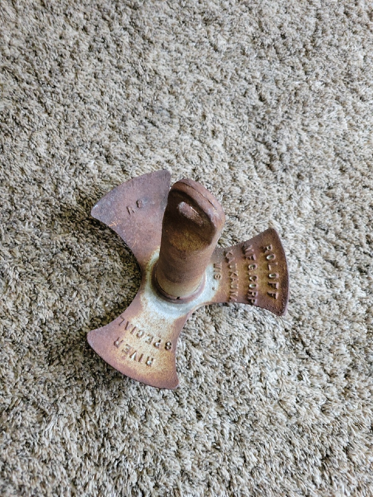 VTG ROLOFF MFG. CORP. RIVER Special R8 8.5 Lb BOAT ANCHOR KAUKAUNA WISCONSIN USA