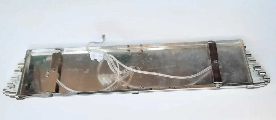 Art Deco Wall Sconce Fluted Glass Chrome Wall Light Luxury Handmade Fixture