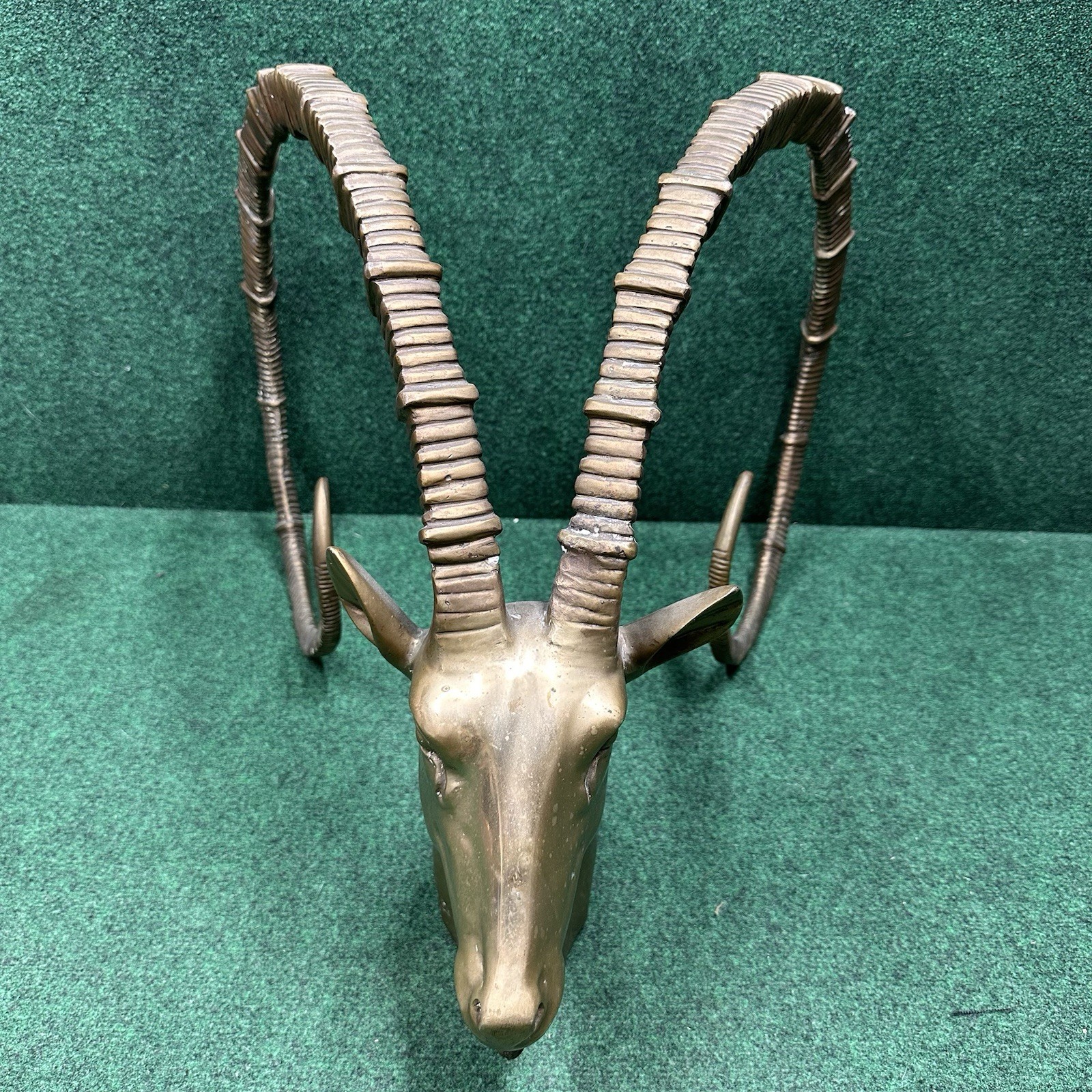 Vintage Brass Ibex Rams Head Coffee Table Base Alain Chervet Style – Single Only