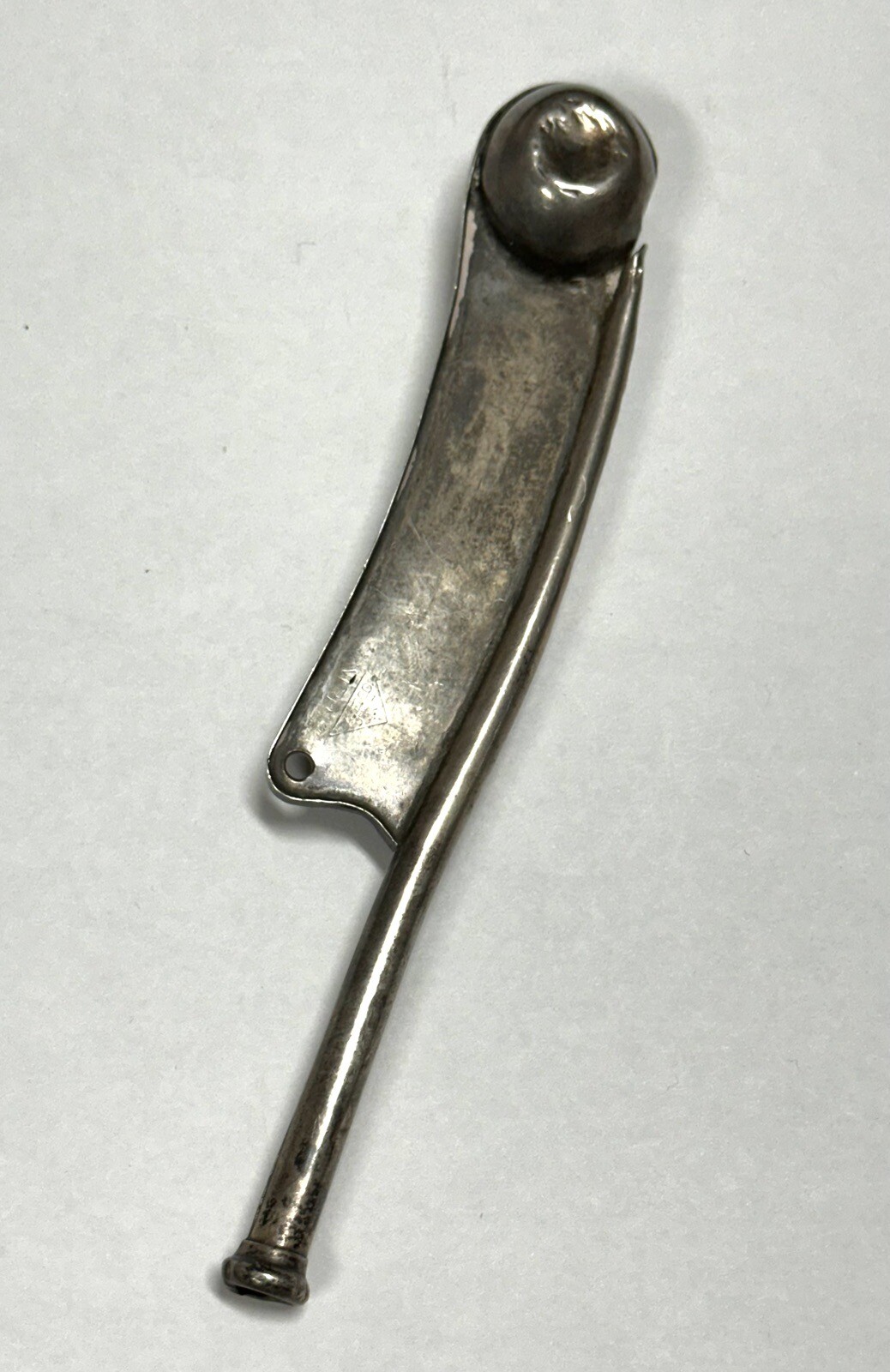 Vintage Sterling Silver Naval Bosun’s Whistle Pipe Whistle A.E Co. Utica NY