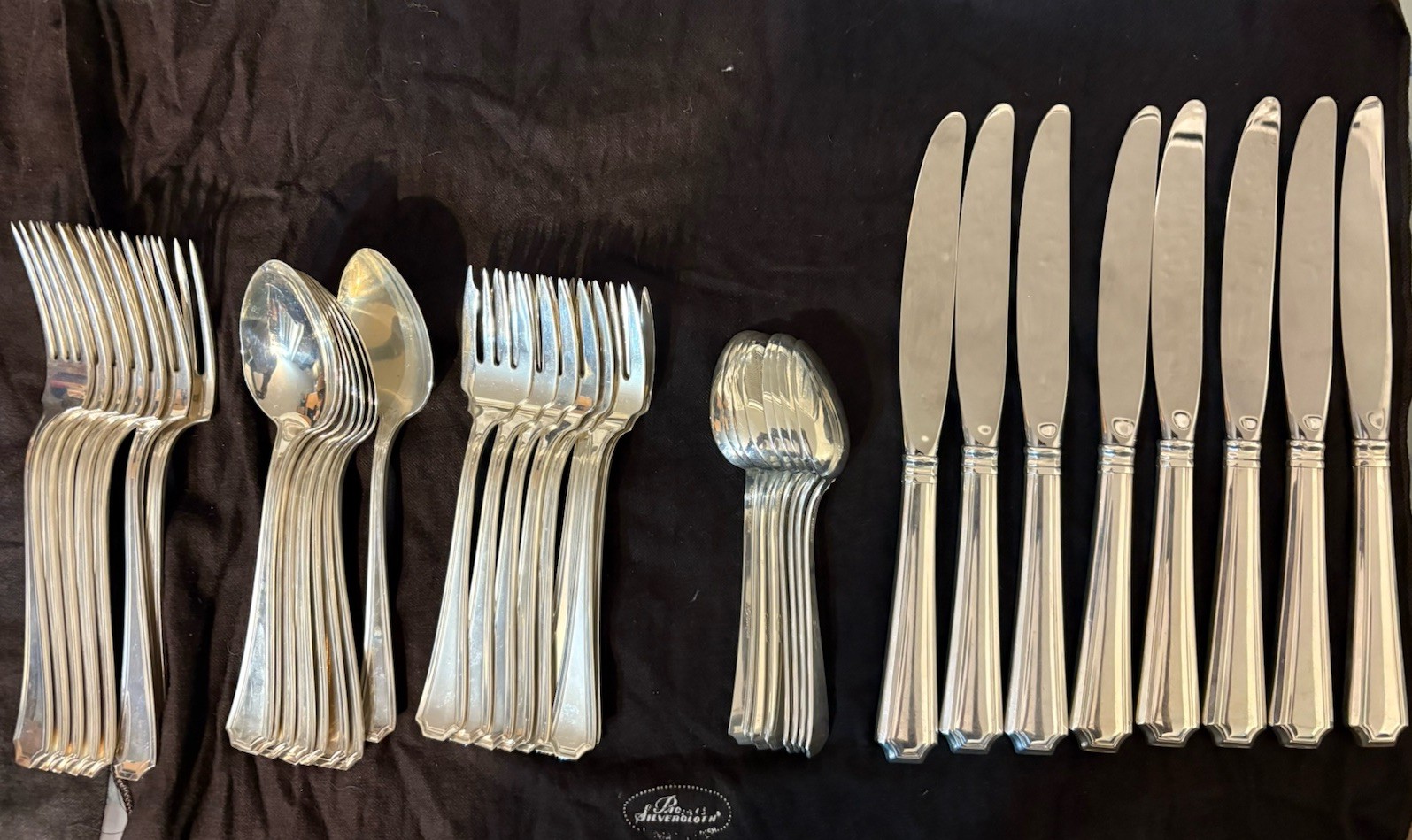 Gorham Fairfax Sterling Silver .925, 39 Pcs, Serves 8, Missing one Fork)No Mono