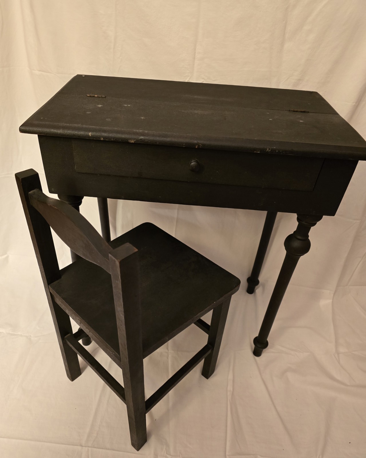 Antique Mahogany Childs Spinet Desk Original Finish Dark Brown
