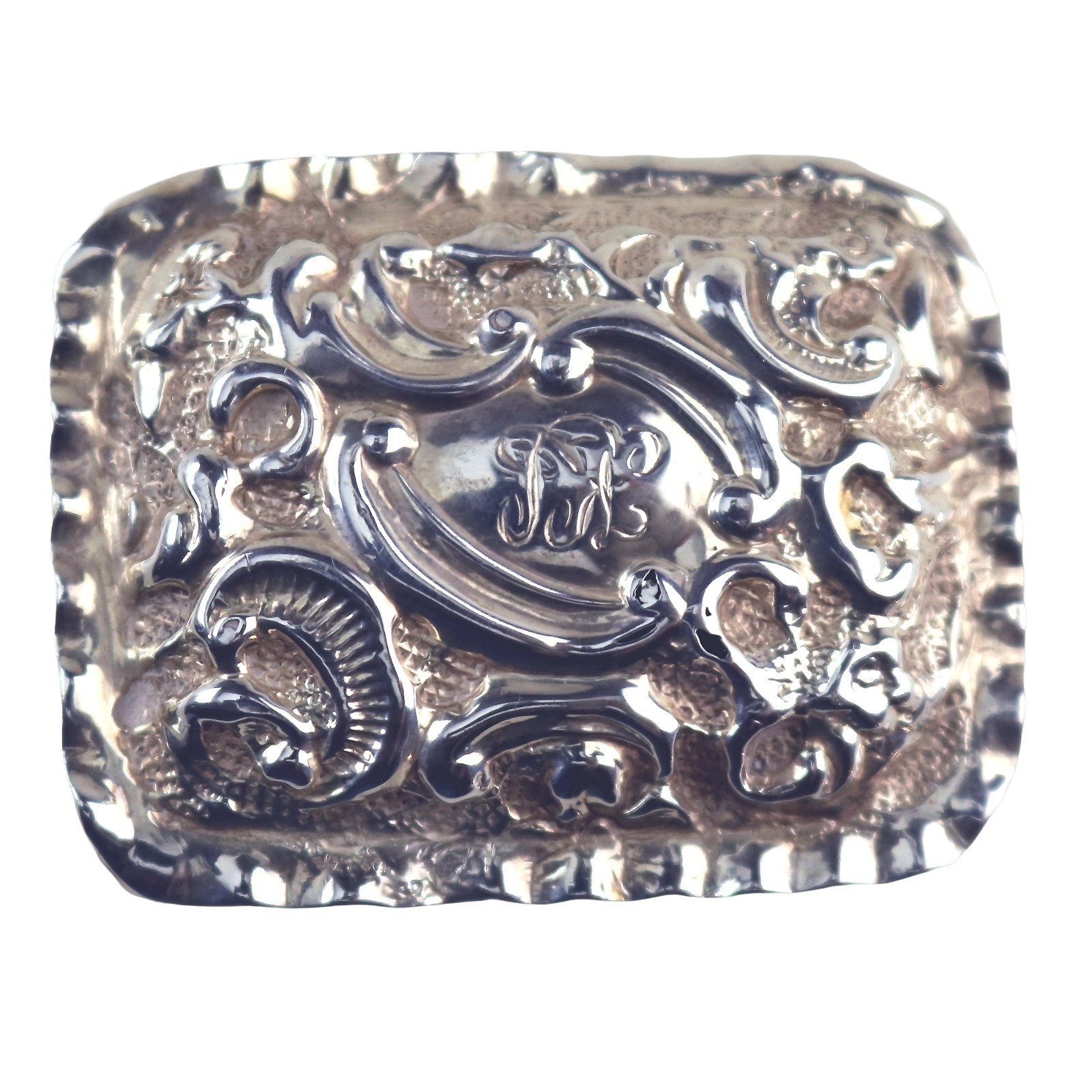 Pretty antique sterling solid silver Pill Box by S. Blanckensee 17g C.1900