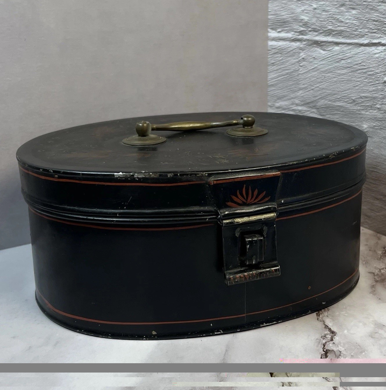 Mid-19th Century Toleware Dressing Case With Provenance