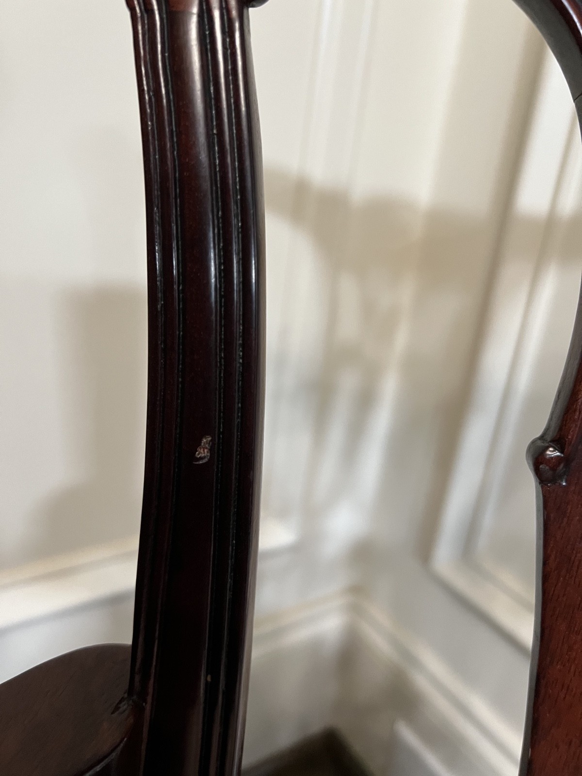 Antique Victorian-style Child’s Mahogany wooden Arm Chair-Carved