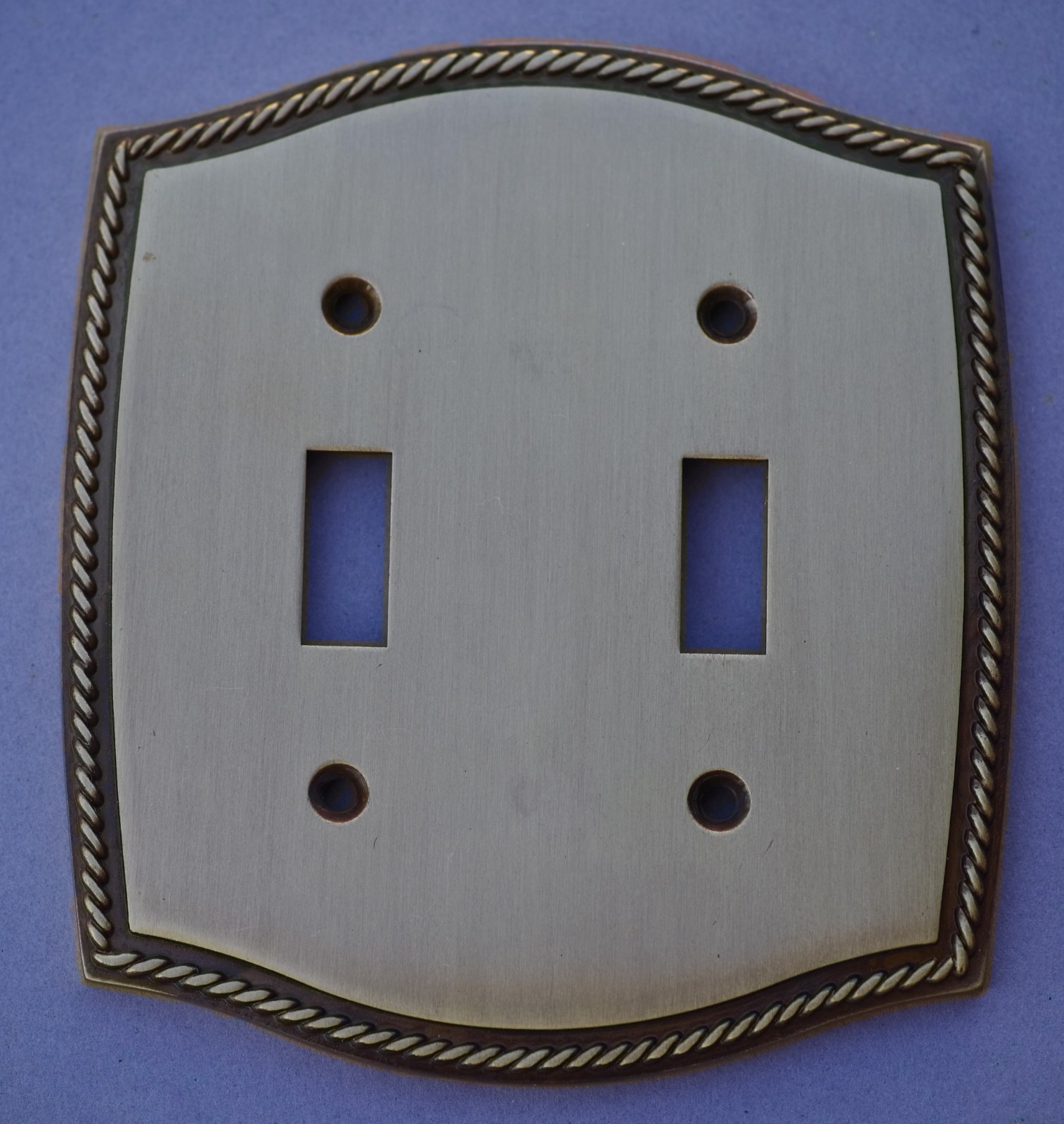 VINTAGE Switch Plates Solid Brass Broadway Collection Set of 3 Made in Portugal