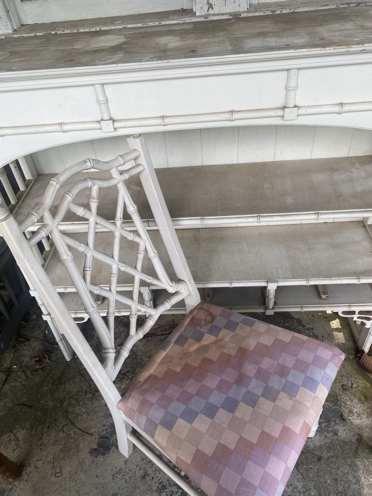Vintage Fretwork Chippendale Dining Chair Faux Bamboo Liberty