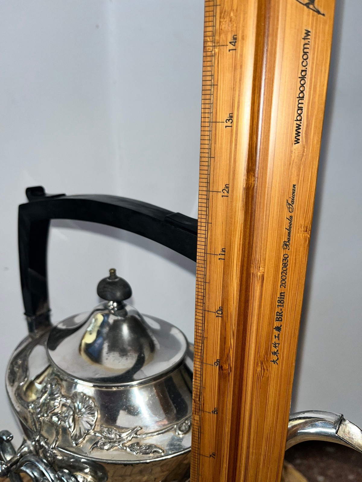 Antique Art Nouveau Silver Plated Tilting Tea Kettle on Stand 4600 model