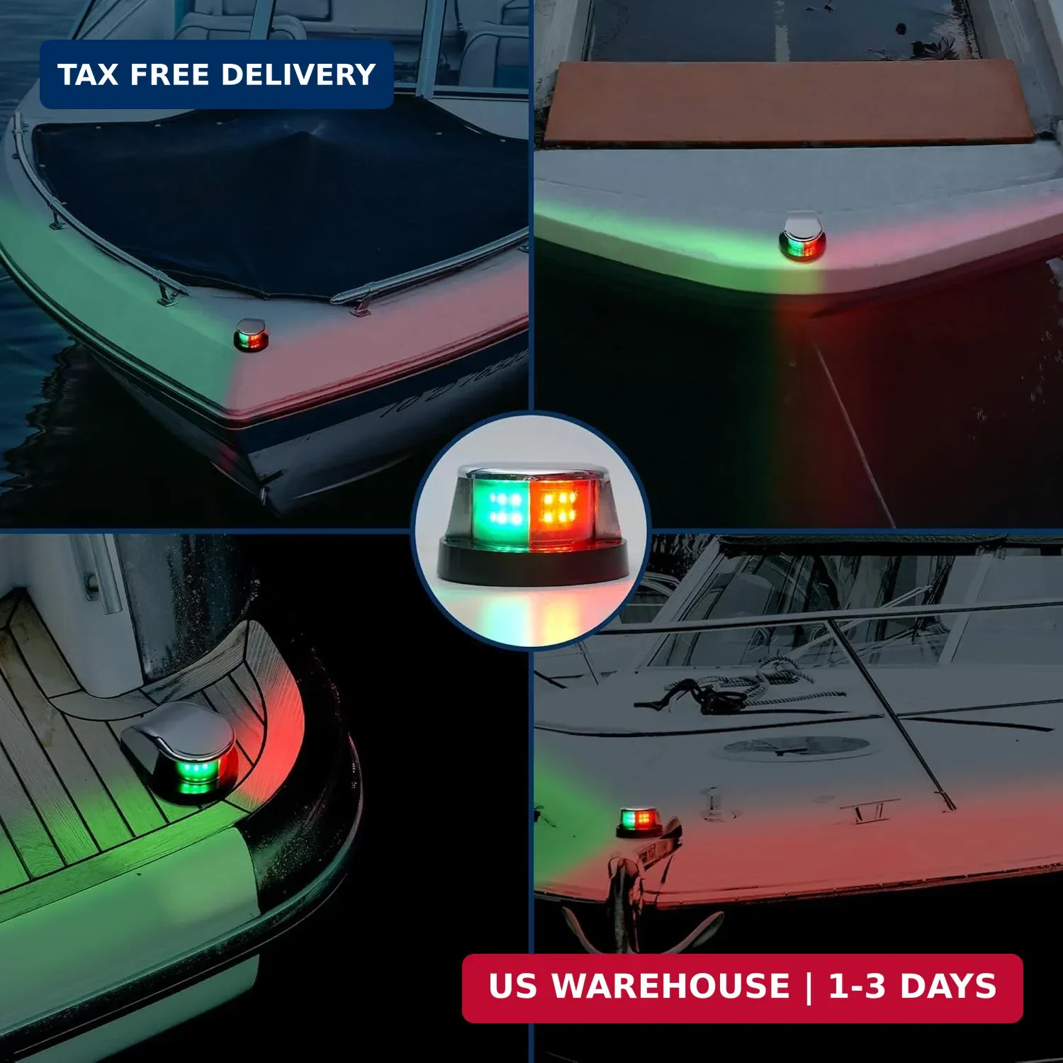 Boat Navigation Lights Bi-Color Bow Light Pontoon, Skeeter, Power B