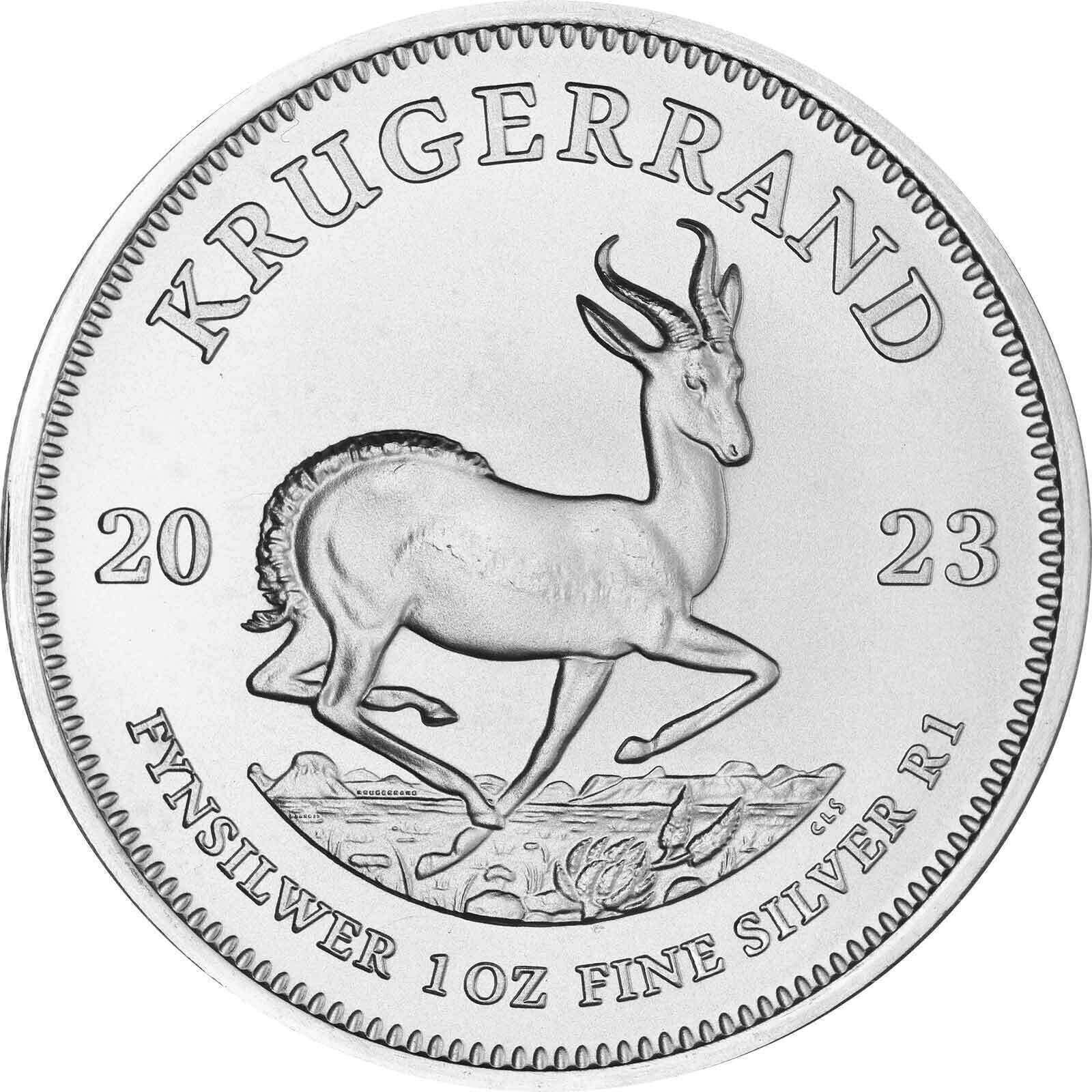 2023 South Africa 1 oz 999 Fine Silver Krugerrand Coin BU In stock”Recommended