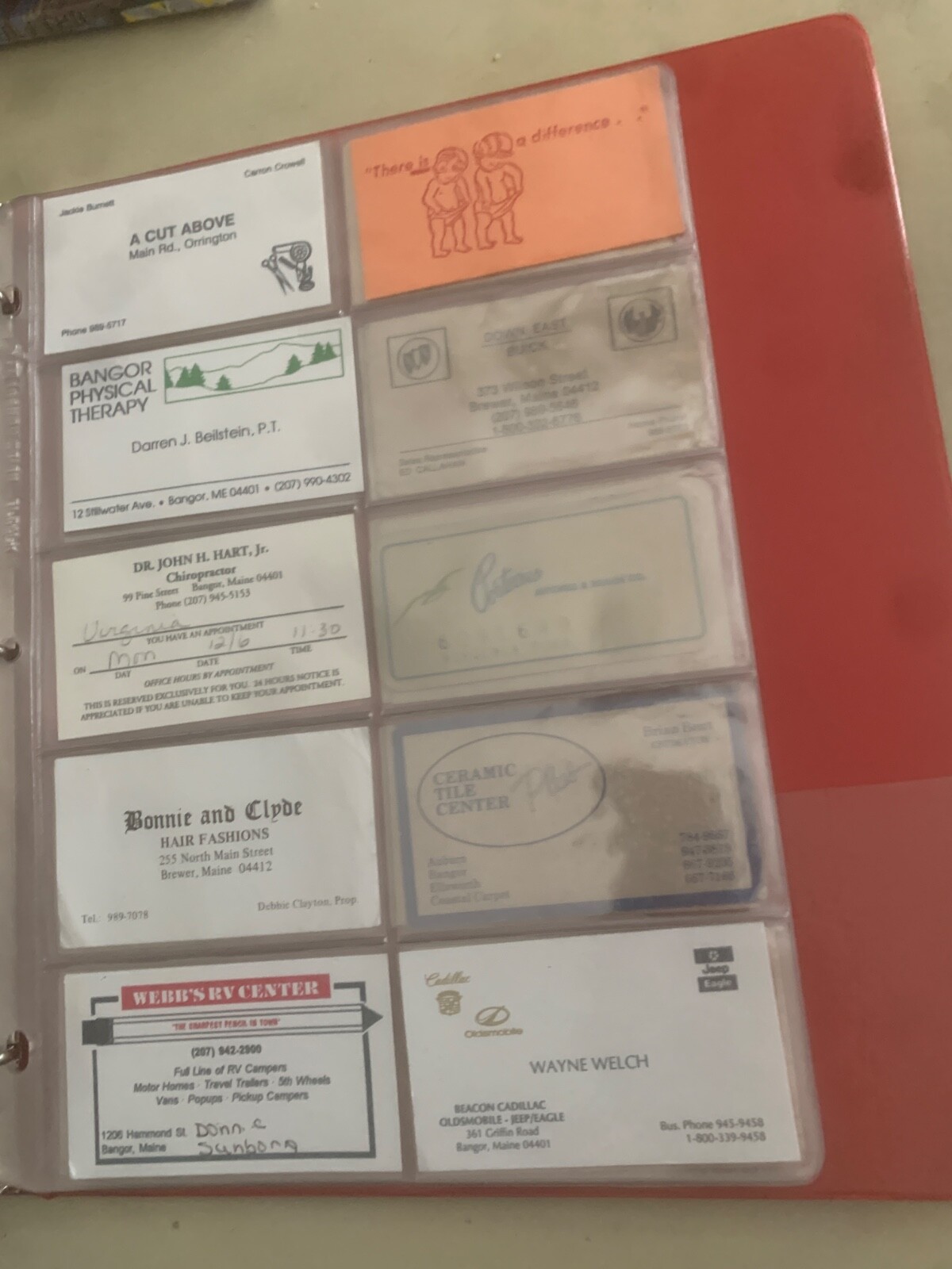 60 + Maine Business Cards in Album 1990’s Memberships NRA Porteous Good Sam