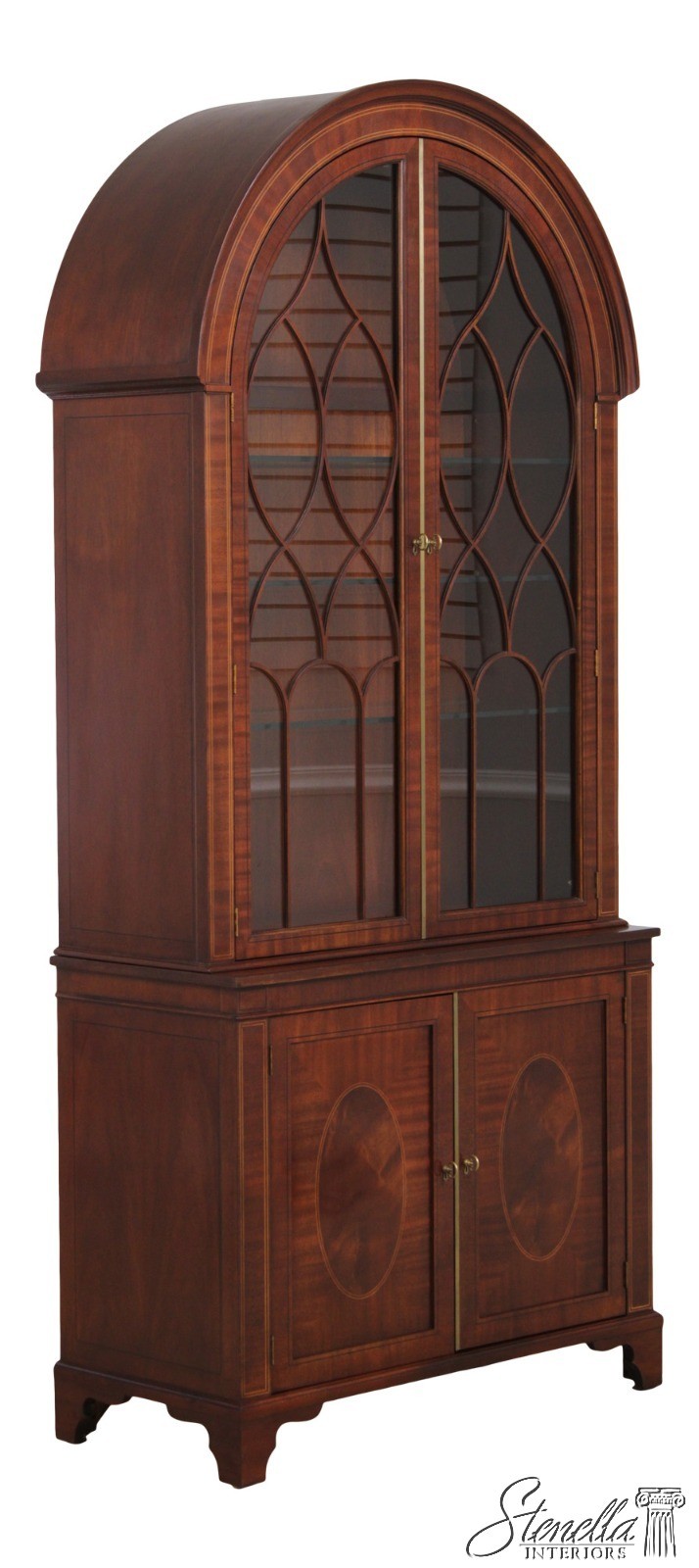 L73559 BAKER Historic Charleston Dome Top Mahogany China Cabinet