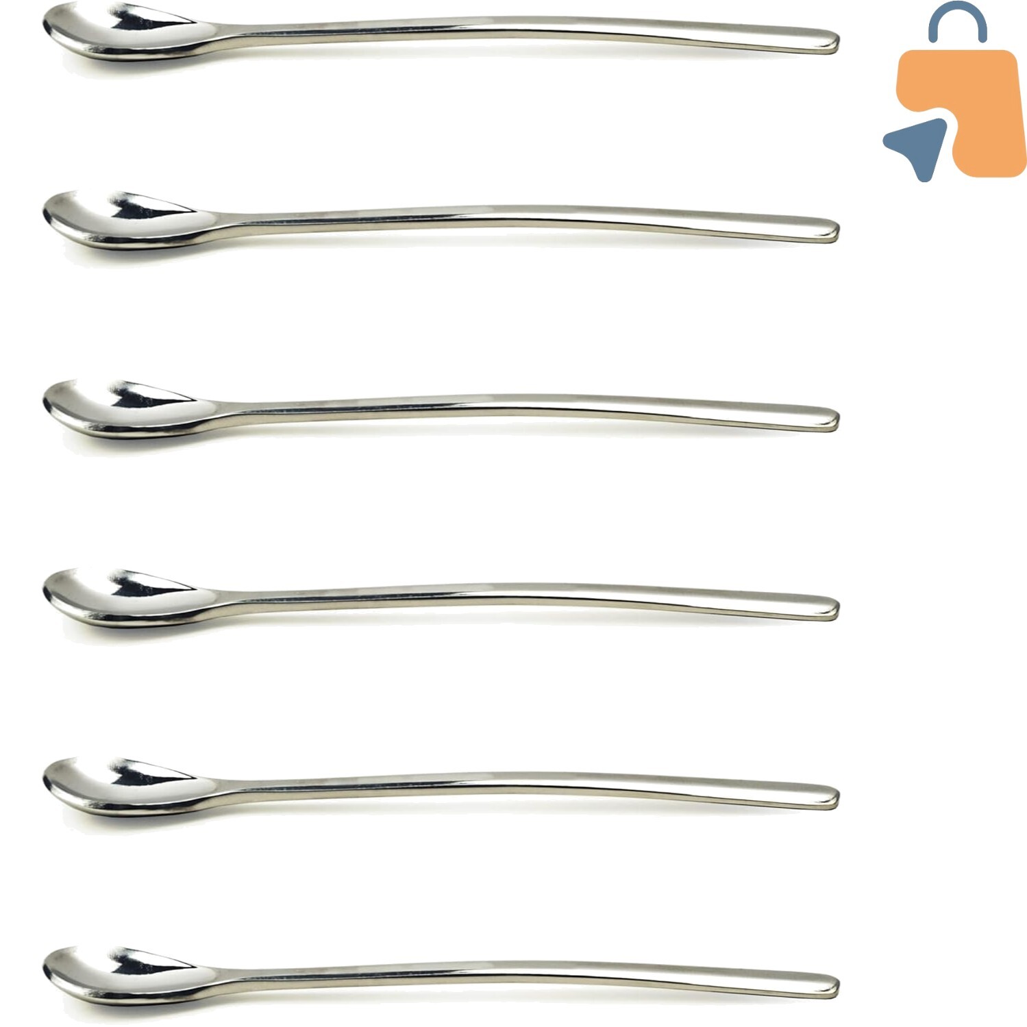 6-Piece Stainless Steel Tiny Spoon Set – Elegant Condiment Serving Utensils