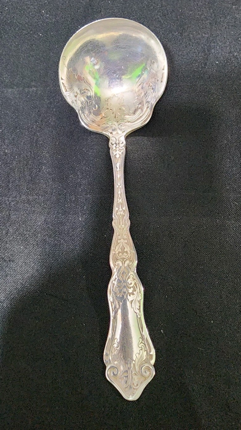 😘 NICE! ANCOR ⚓ROGERS ANTIQUE c1907 ALHAMBRA SILVERPLATED “7 1/4 GRAVY LADLE 🤎