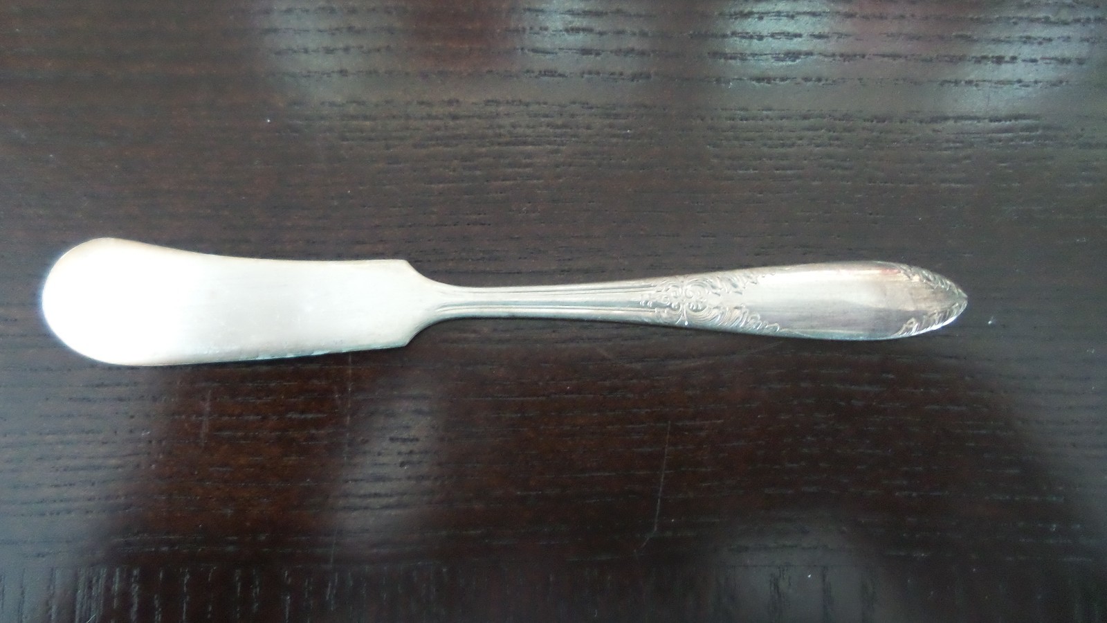 National Silver King Edward Silverplate 1936/1951 Flat Handle Butter Spreader x1