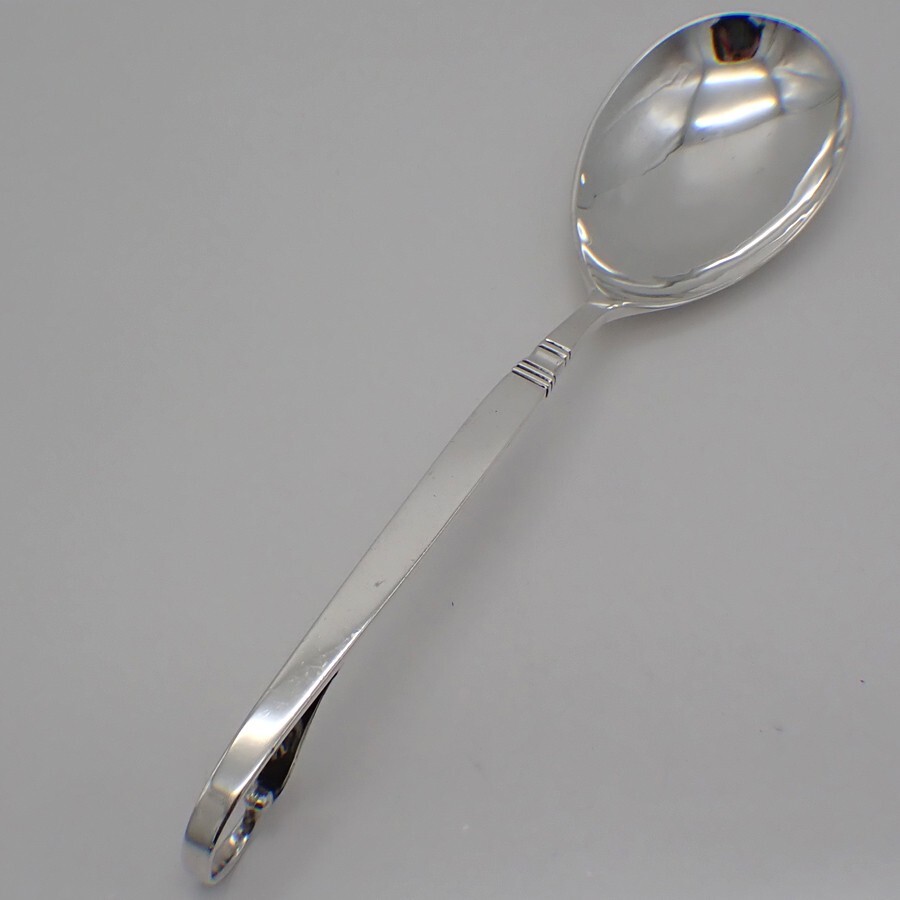 Arts and Crafts Serving Spoon Karl Leinonen Sterling Silver 1930s