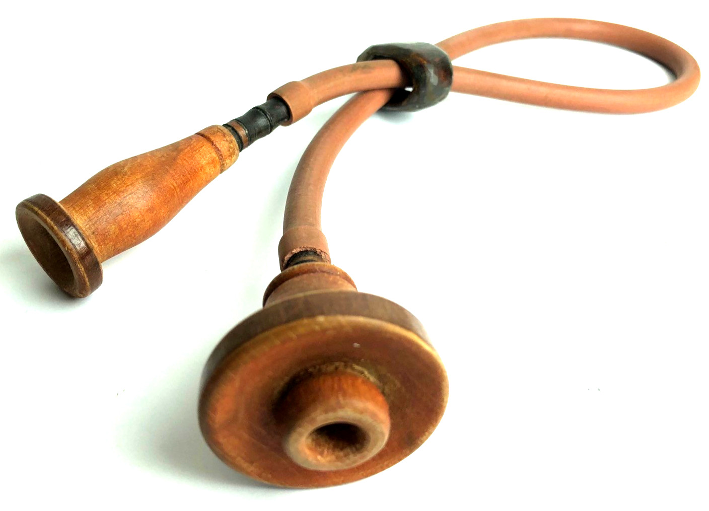 Antique Wooden Binaural Stethoscope Medical Instrument Early 20th Century Rare D