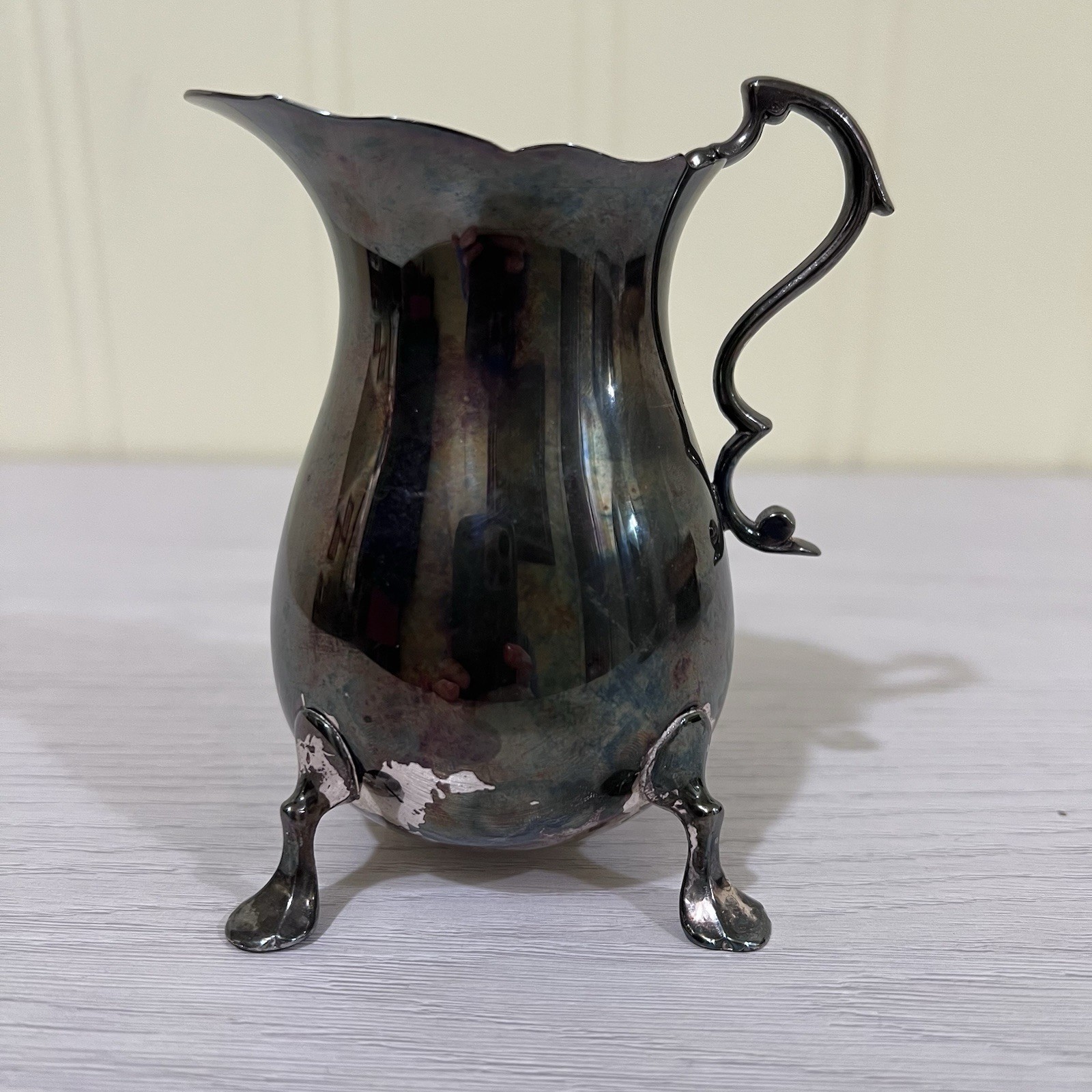 Lawrence B Smith L.B.S. Co Footed Creamer Electroplated (Silver) on Copper