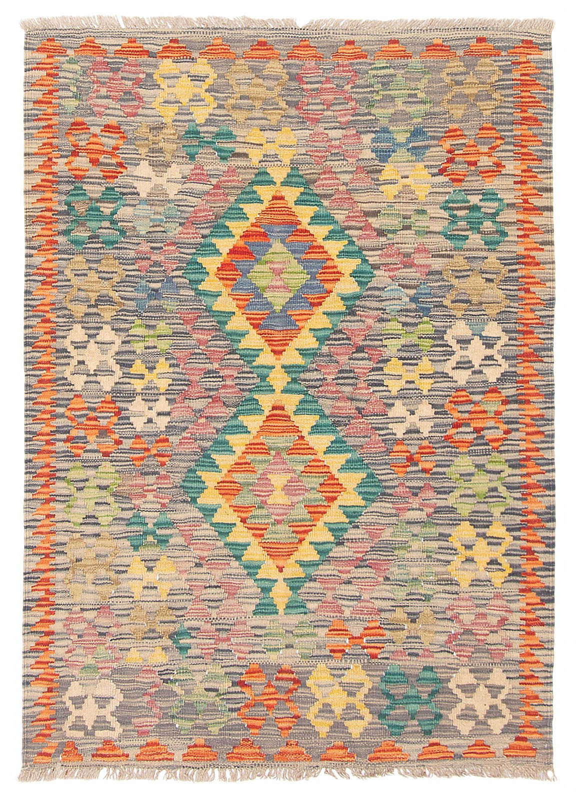 Traditional Vintage Hand Woven Area Rug 3’3″ x 4’7″ Wool Oriental Carpet